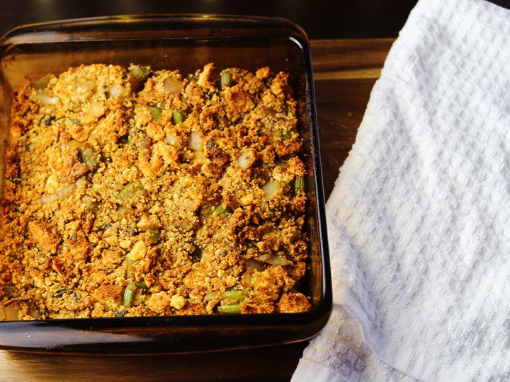 Southern Cornbread Dressing - With a Splash of Color