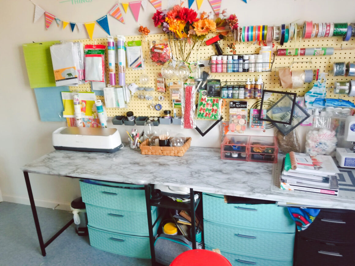 craft area desk makeover