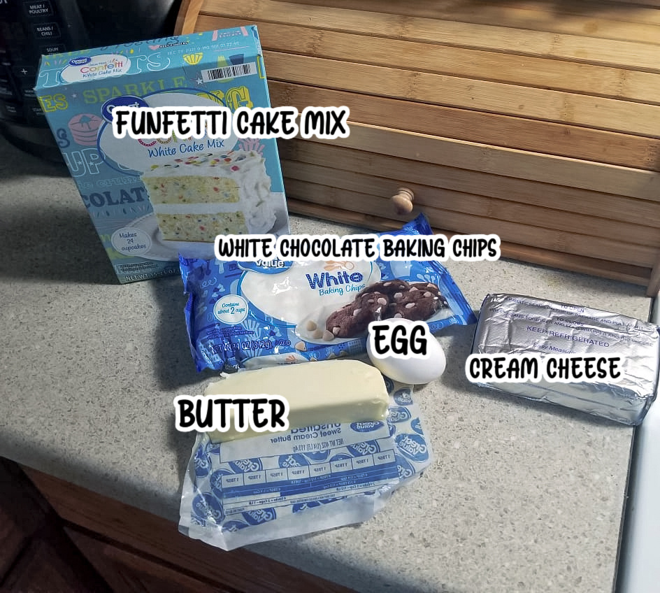 Funfetti Cake Mix Cookies Ingredients.