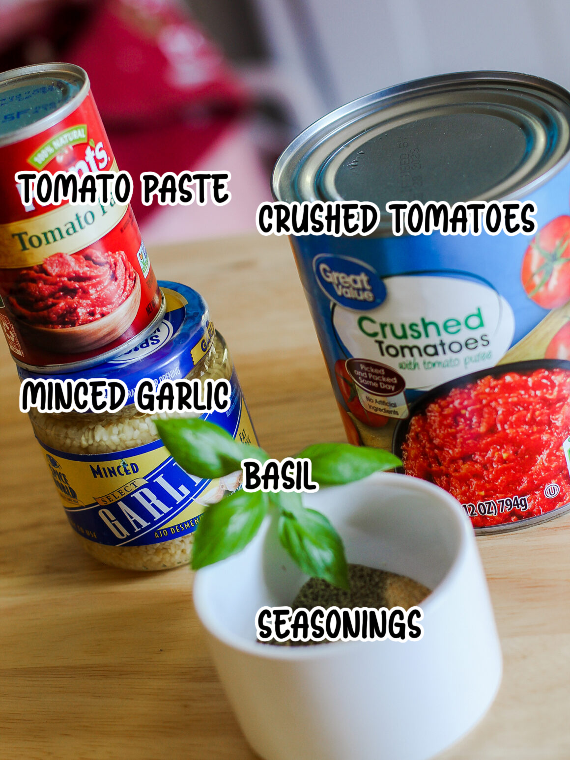 Homemade Marinara Ingredients.
