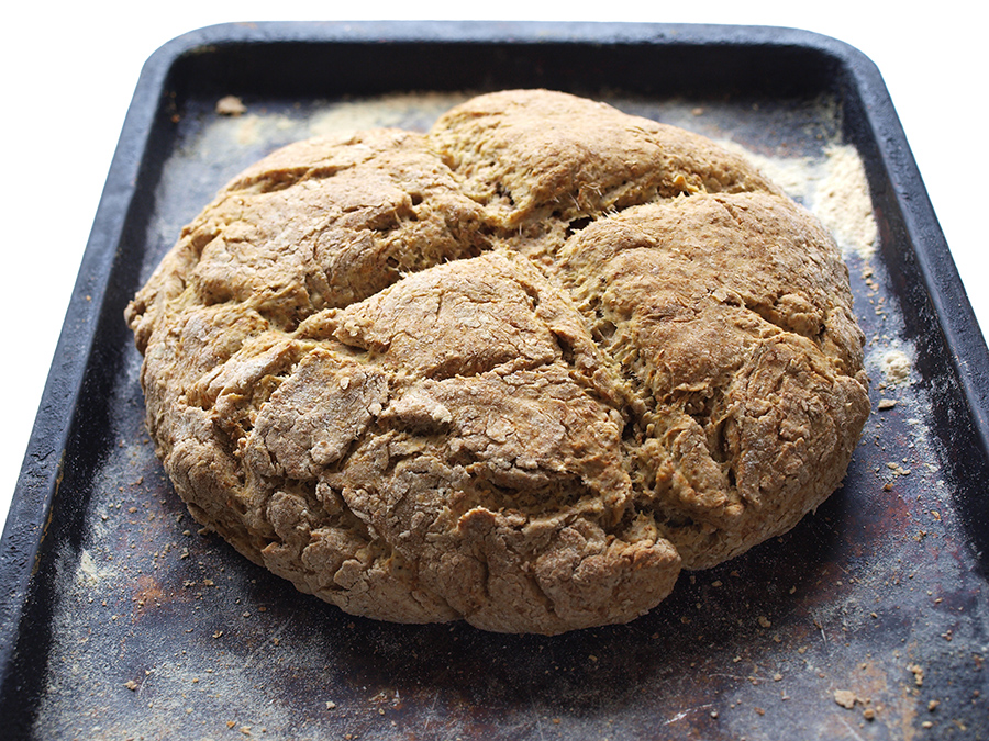 Homemade fresh baked soda bread