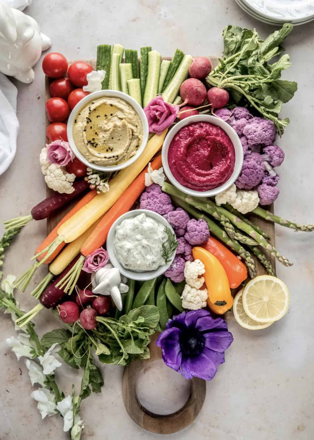 spring crudite Platter