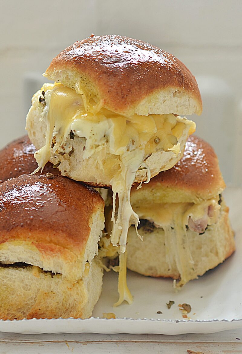 cheesy chicken sliders