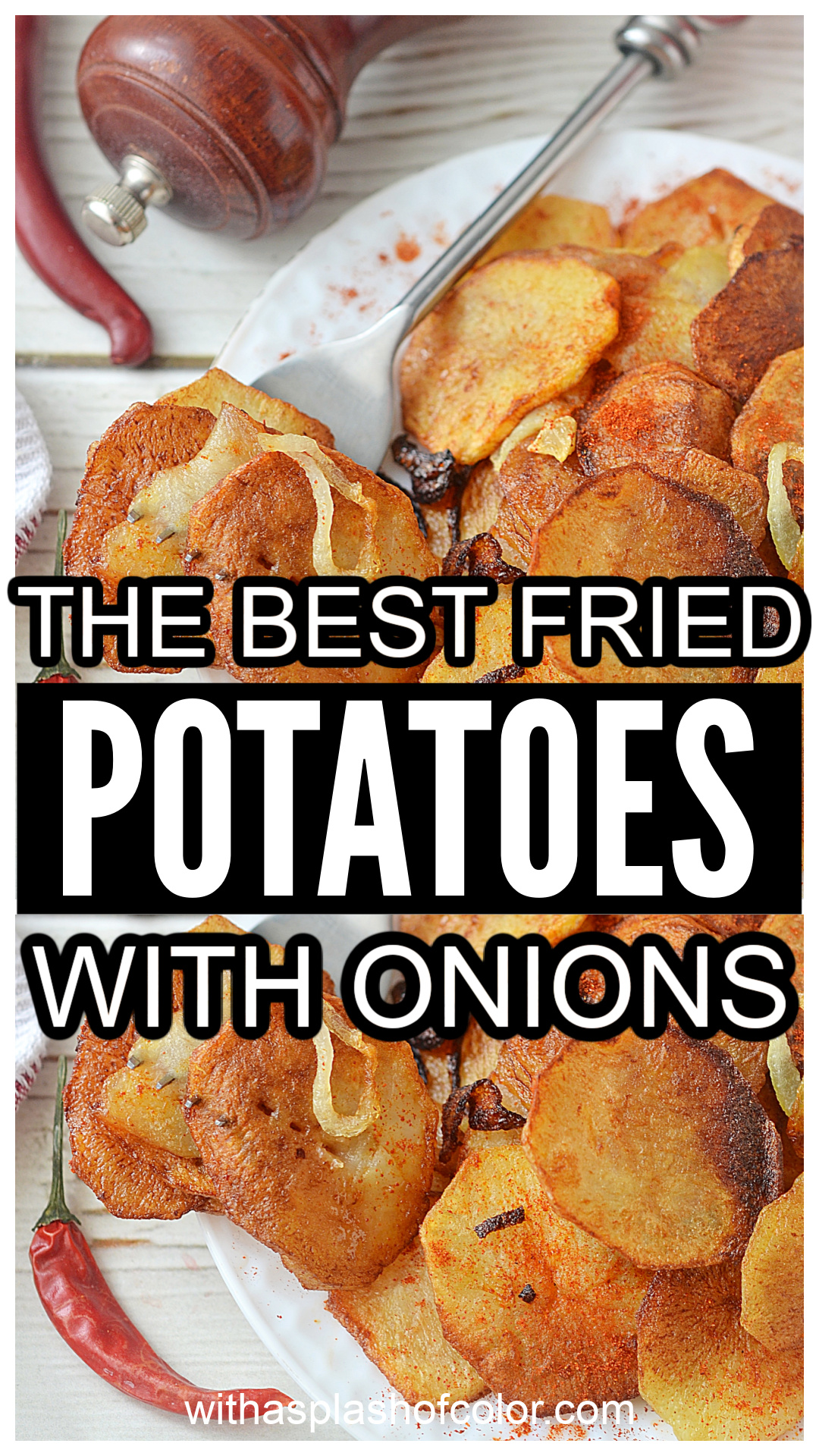 the best fried potatoes with onions 