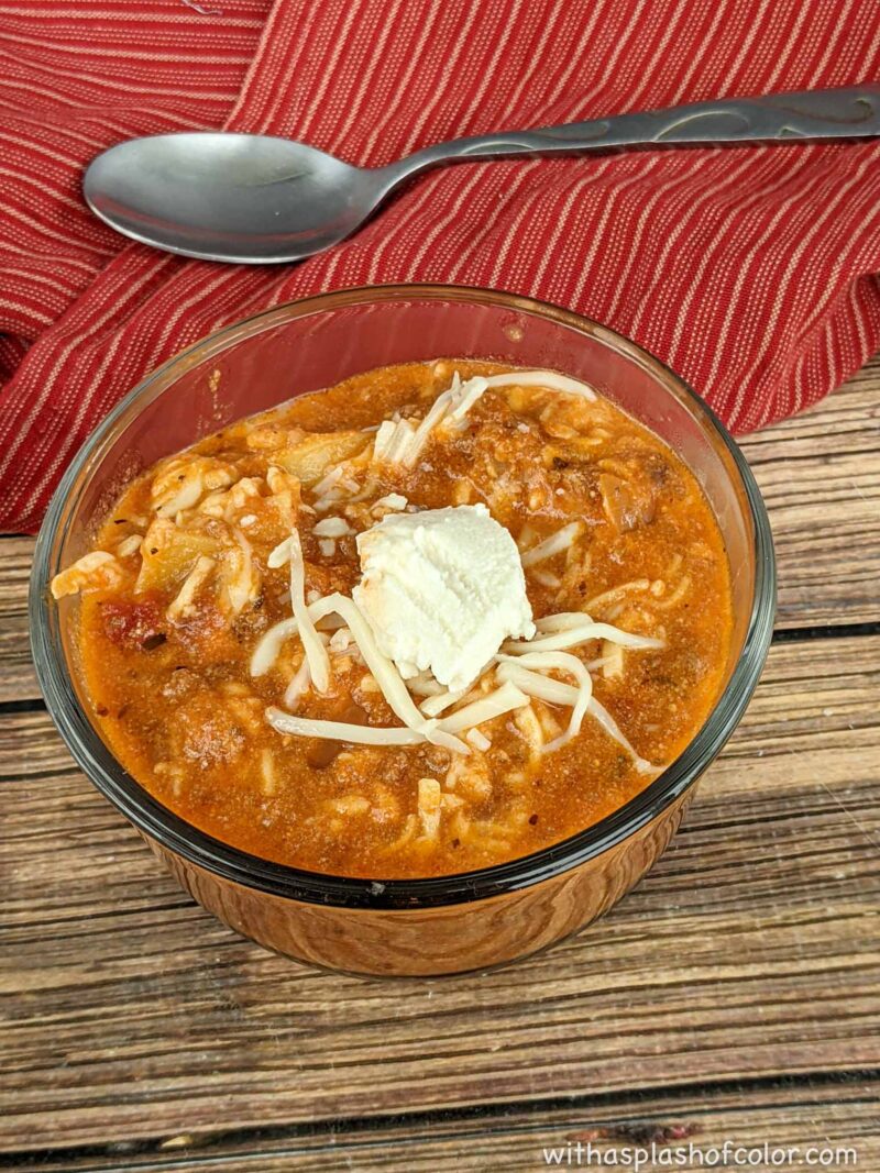 bowl of lasagna soup