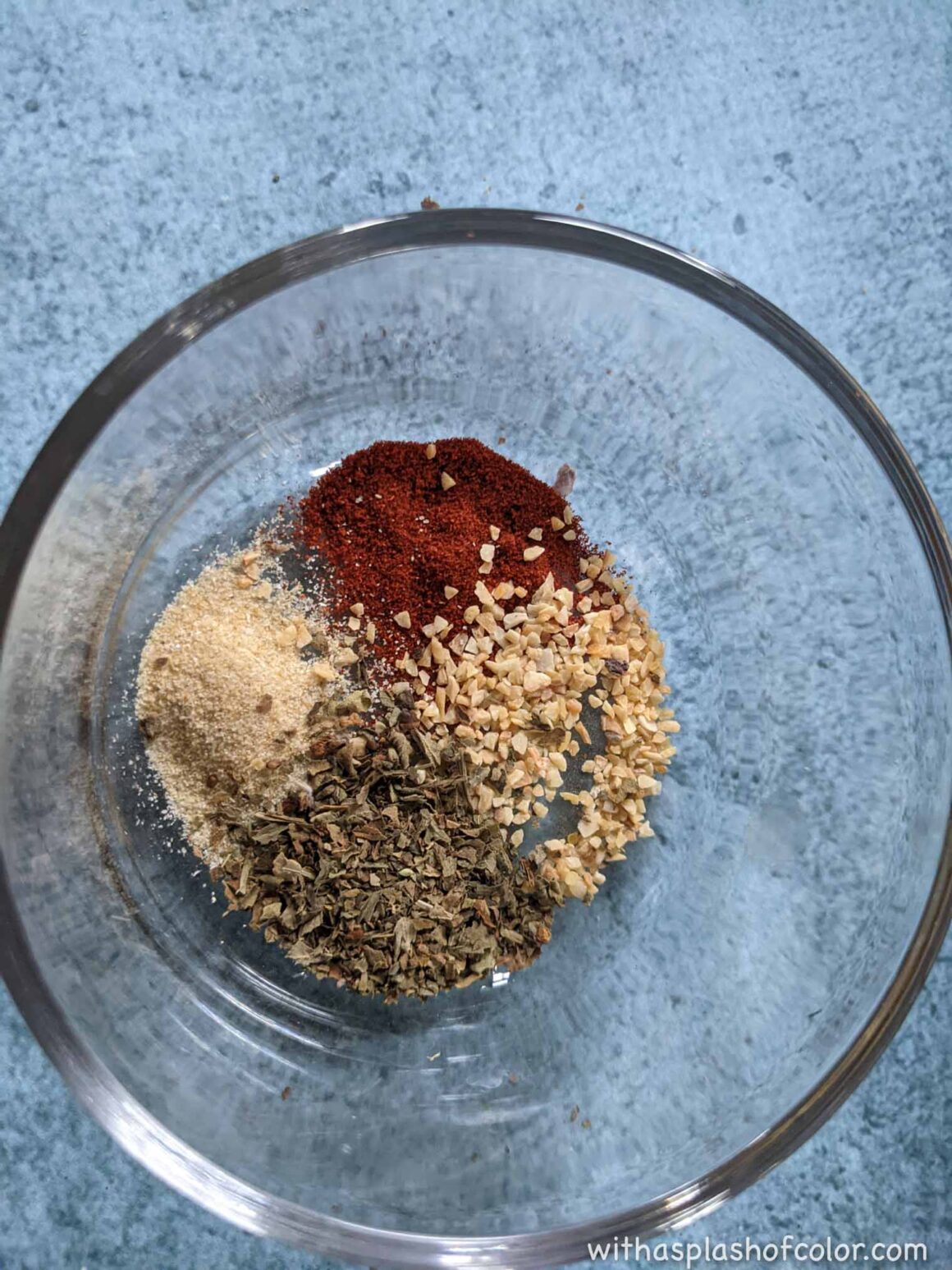 mixing the dry ingredients in a bowl 