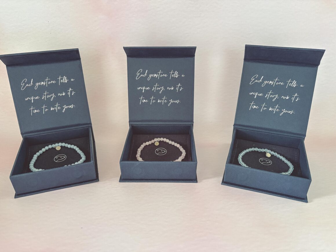 Otterspirit Crystal Bracelets In their box.